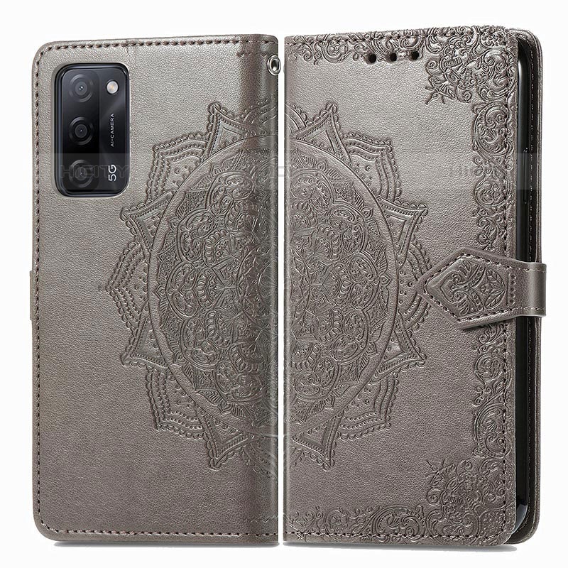 Funda de Cuero Cartera con Soporte Patron de Moda Carcasa para Oppo A55 5G