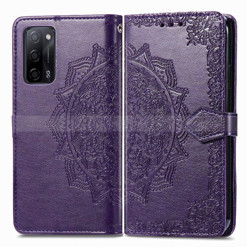 Funda de Cuero Cartera con Soporte Patron de Moda Carcasa para Oppo A56 5G