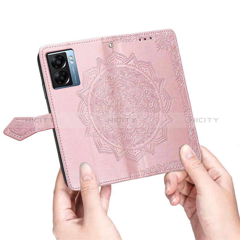 Funda de Cuero Cartera con Soporte Patron de Moda Carcasa para Oppo A57 5G