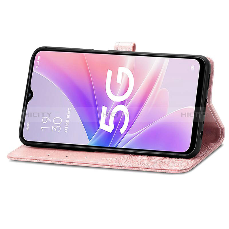 Funda de Cuero Cartera con Soporte Patron de Moda Carcasa para Oppo A57 5G