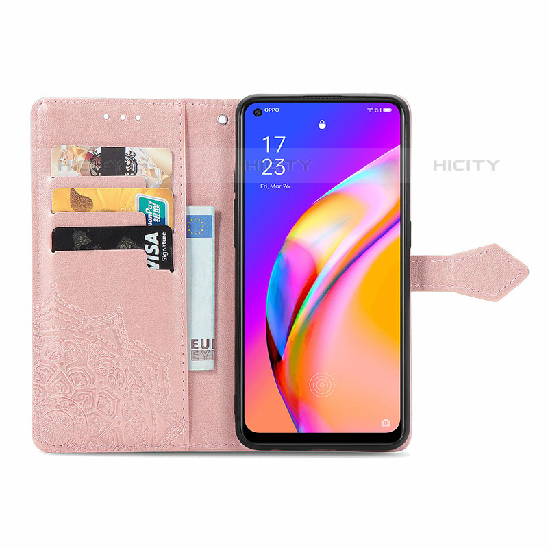 Funda de Cuero Cartera con Soporte Patron de Moda Carcasa para Oppo A94 5G