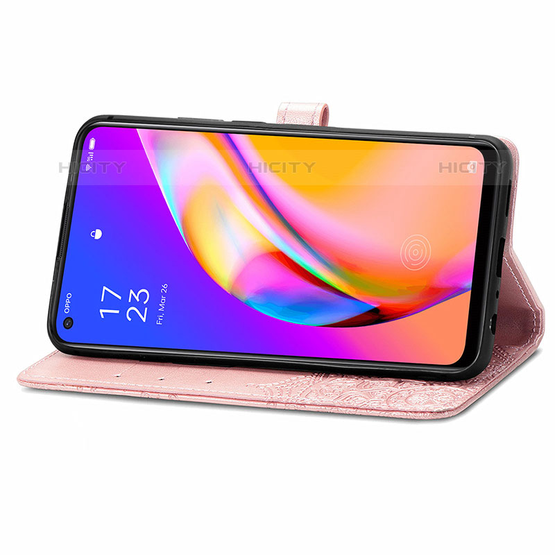 Funda de Cuero Cartera con Soporte Patron de Moda Carcasa para Oppo A95 5G