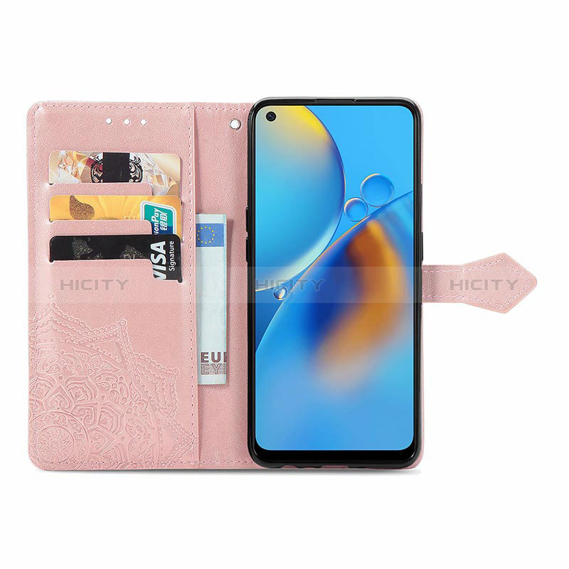 Funda de Cuero Cartera con Soporte Patron de Moda Carcasa para Oppo F19s