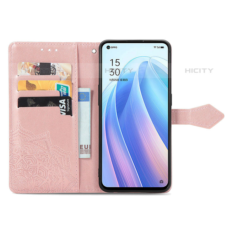 Funda de Cuero Cartera con Soporte Patron de Moda Carcasa para Oppo F21 Pro 4G