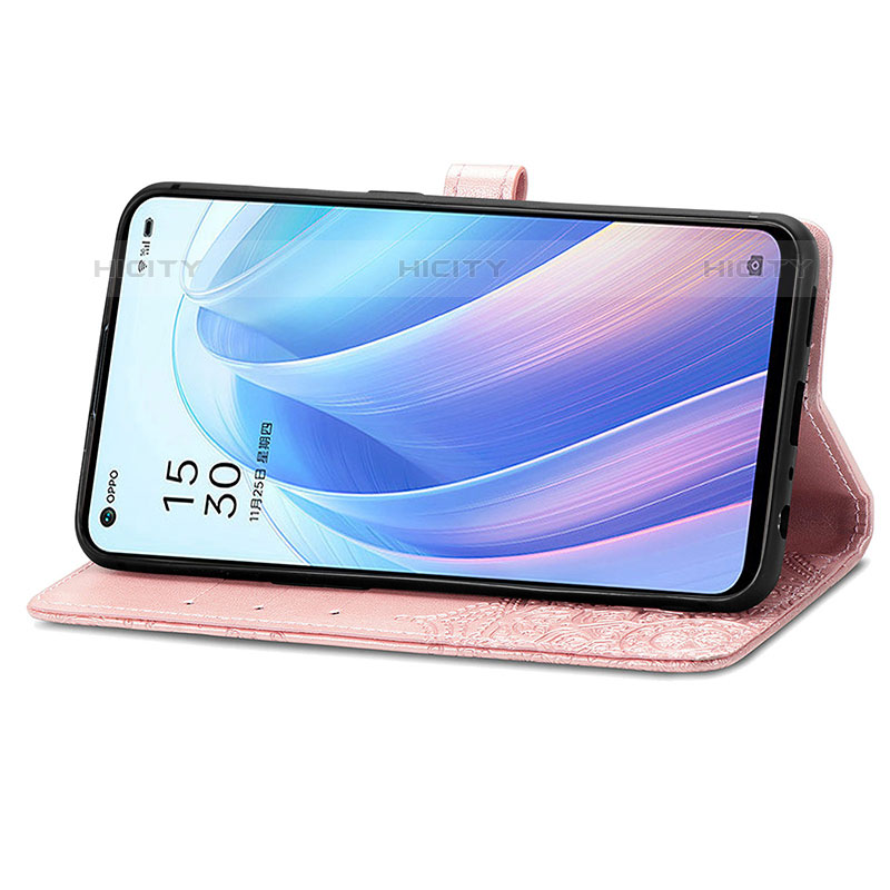 Funda de Cuero Cartera con Soporte Patron de Moda Carcasa para Oppo F21 Pro 4G