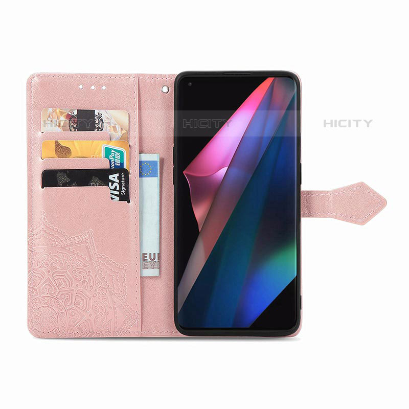 Funda de Cuero Cartera con Soporte Patron de Moda Carcasa para Oppo Find X3 Pro 5G