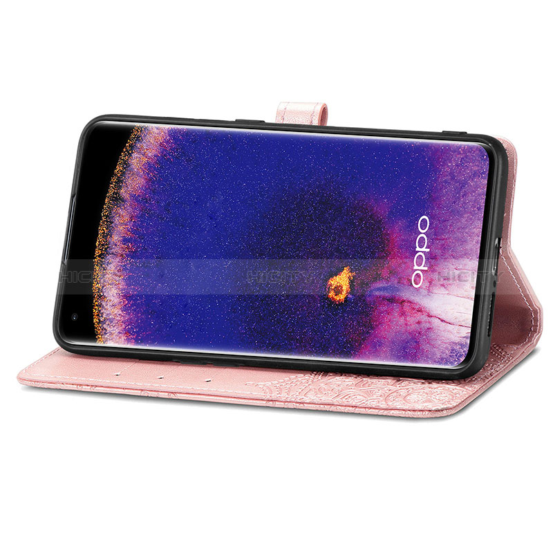 Funda de Cuero Cartera con Soporte Patron de Moda Carcasa para Oppo Find X5 5G