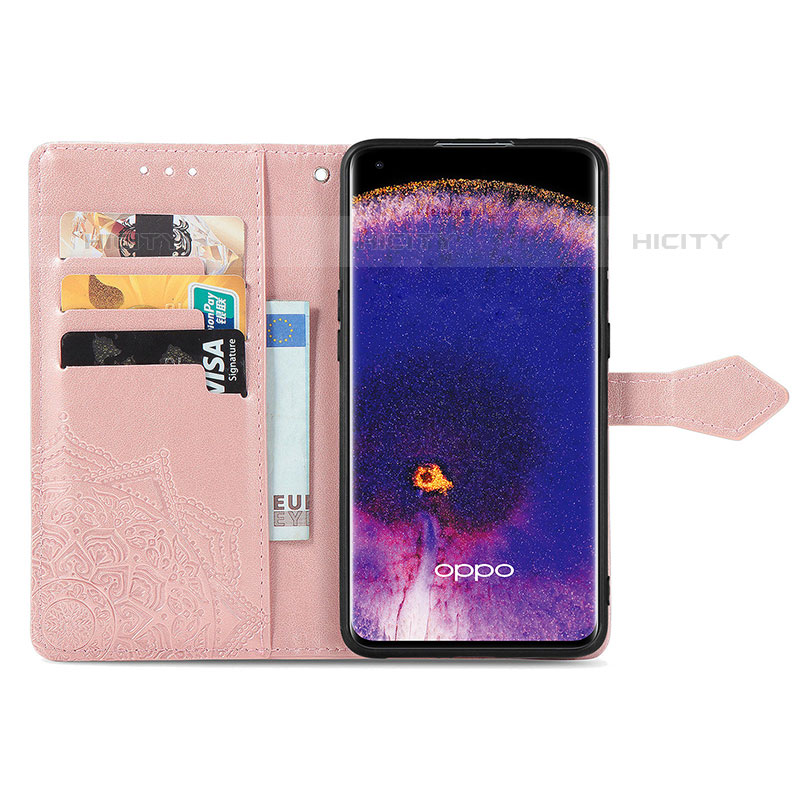 Funda de Cuero Cartera con Soporte Patron de Moda Carcasa para Oppo Find X5 Pro 5G