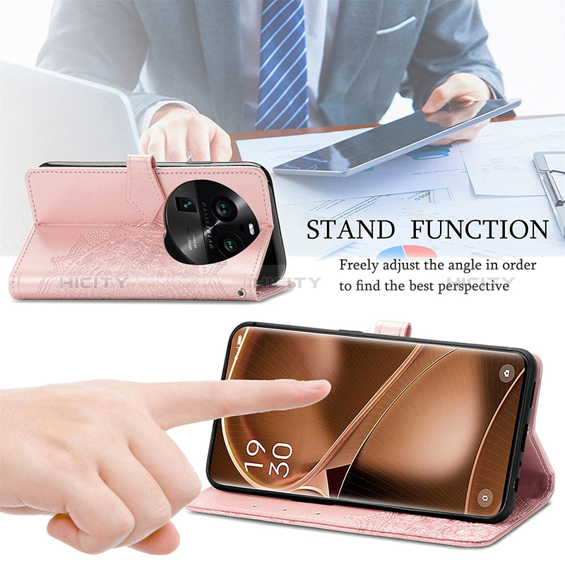 Funda de Cuero Cartera con Soporte Patron de Moda Carcasa para Oppo Find X6 5G