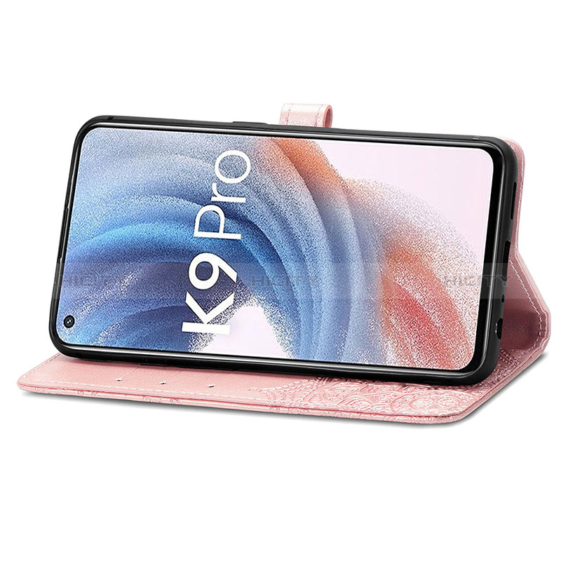 Funda de Cuero Cartera con Soporte Patron de Moda Carcasa para Oppo K9 Pro 5G