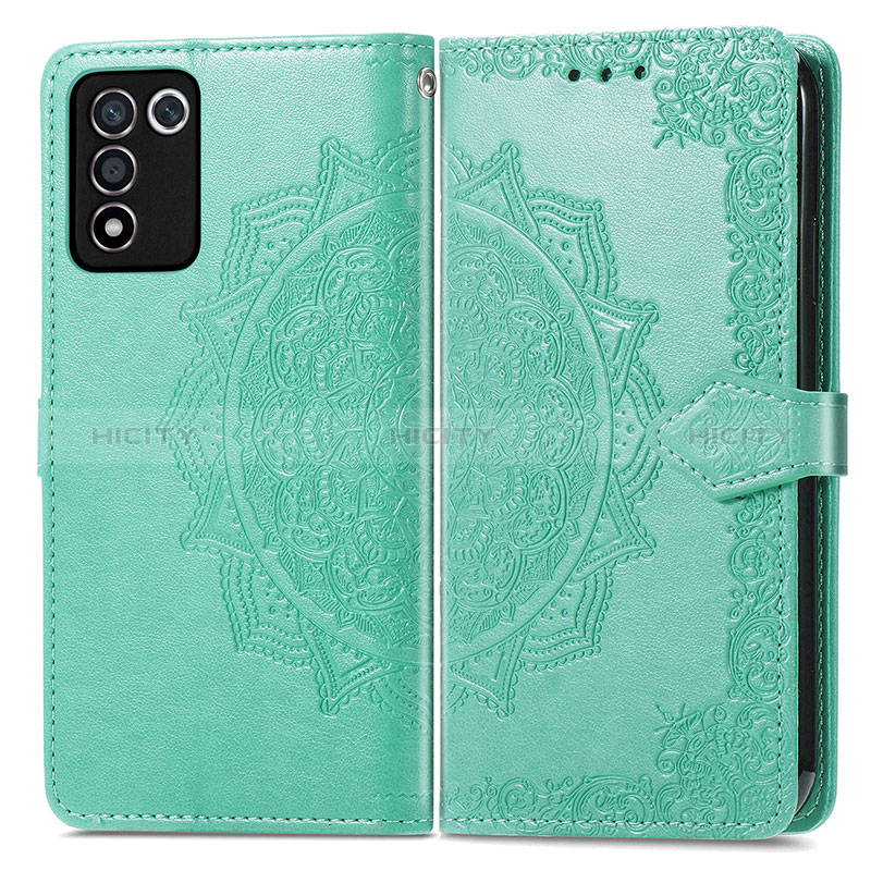 Funda de Cuero Cartera con Soporte Patron de Moda Carcasa para Oppo K9S 5G Verde