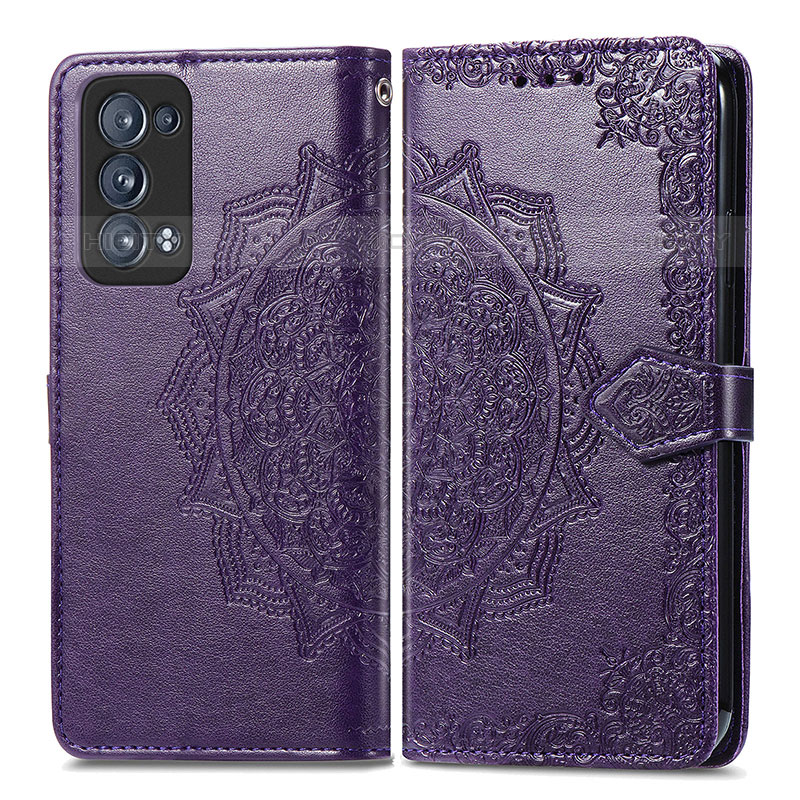 Funda de Cuero Cartera con Soporte Patron de Moda Carcasa para Oppo Reno6 Pro 5G