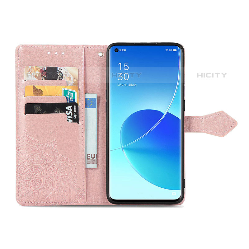 Funda de Cuero Cartera con Soporte Patron de Moda Carcasa para Oppo Reno6 Pro 5G