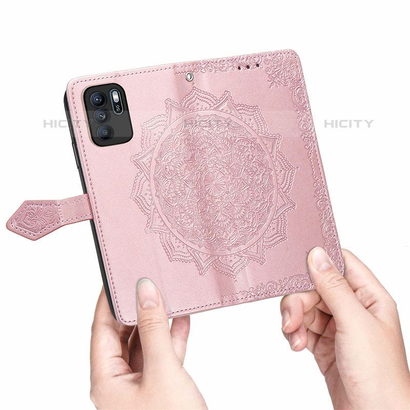 Funda de Cuero Cartera con Soporte Patron de Moda Carcasa para Oppo Reno6 Z 5G