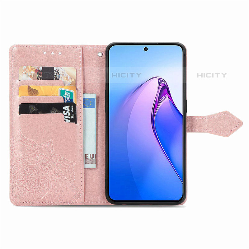 Funda de Cuero Cartera con Soporte Patron de Moda Carcasa para Oppo Reno8 Pro 5G