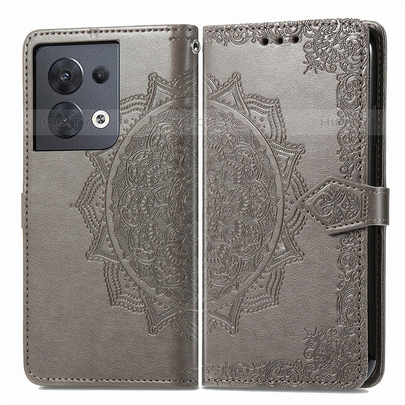 Funda de Cuero Cartera con Soporte Patron de Moda Carcasa para Oppo Reno9 5G