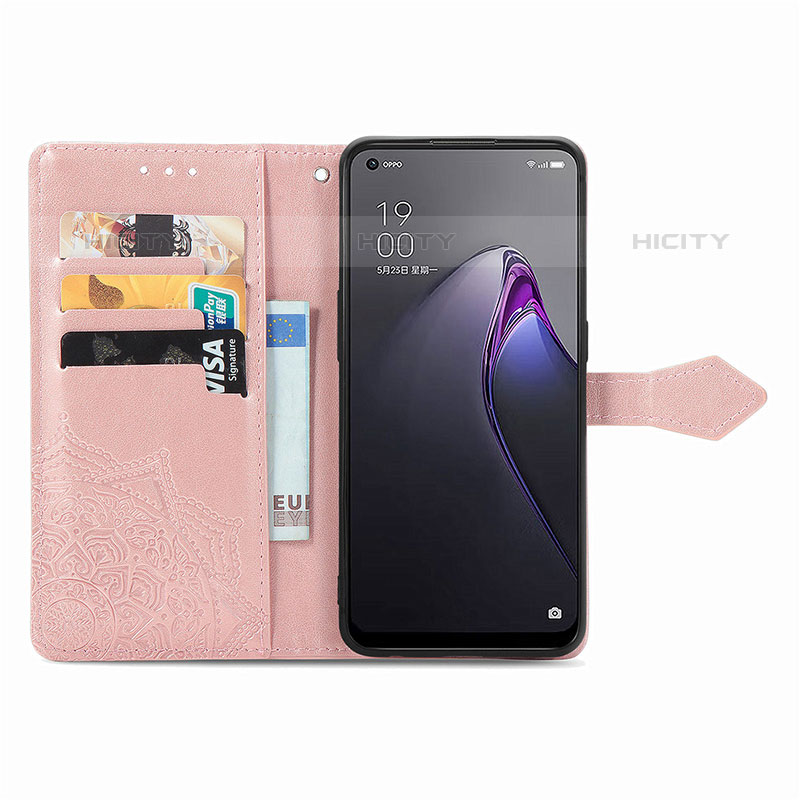 Funda de Cuero Cartera con Soporte Patron de Moda Carcasa para Oppo Reno9 5G