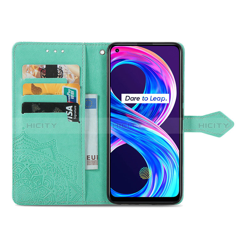 Funda de Cuero Cartera con Soporte Patron de Moda Carcasa para Realme 8 4G