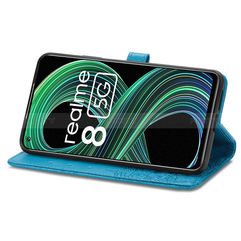 Funda de Cuero Cartera con Soporte Patron de Moda Carcasa para Realme 8 5G