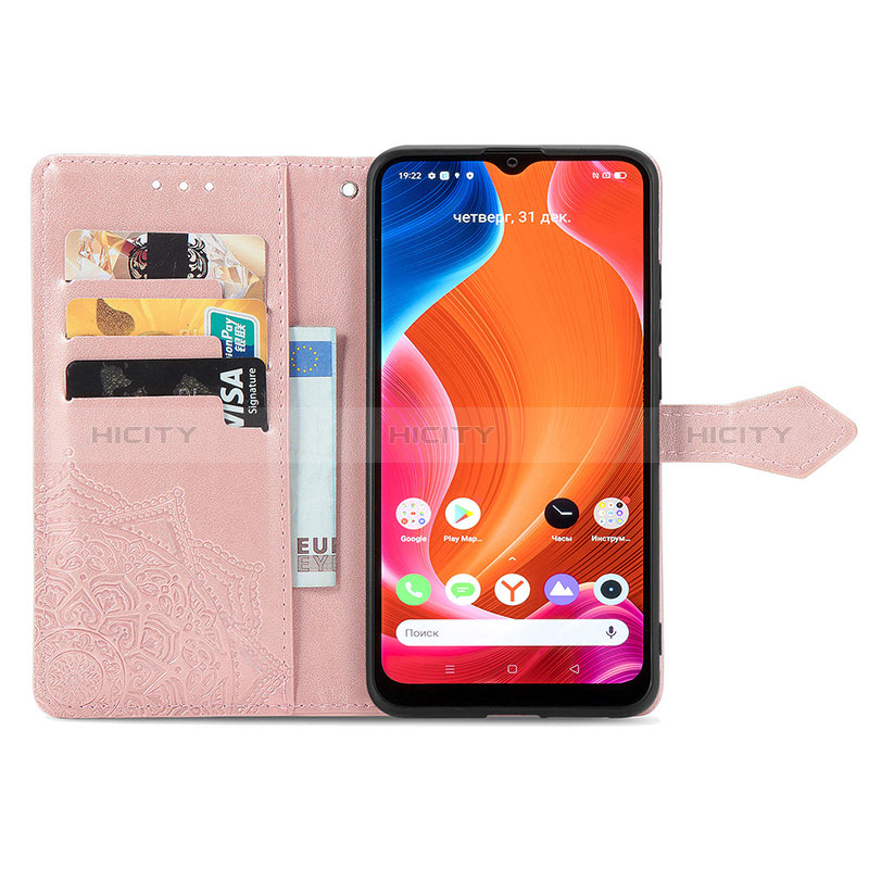 Funda de Cuero Cartera con Soporte Patron de Moda Carcasa para Realme C11 (2021)