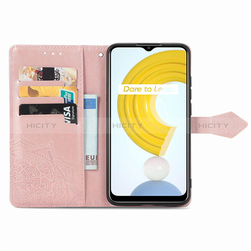 Funda de Cuero Cartera con Soporte Patron de Moda Carcasa para Realme C25Y