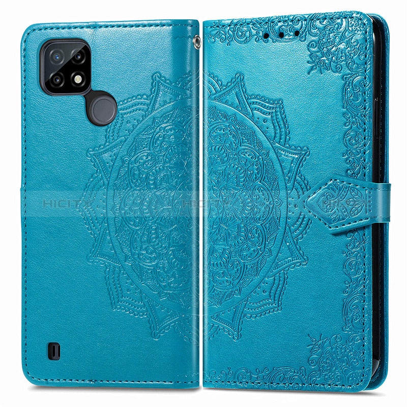 Funda de Cuero Cartera con Soporte Patron de Moda Carcasa para Realme C25Y India