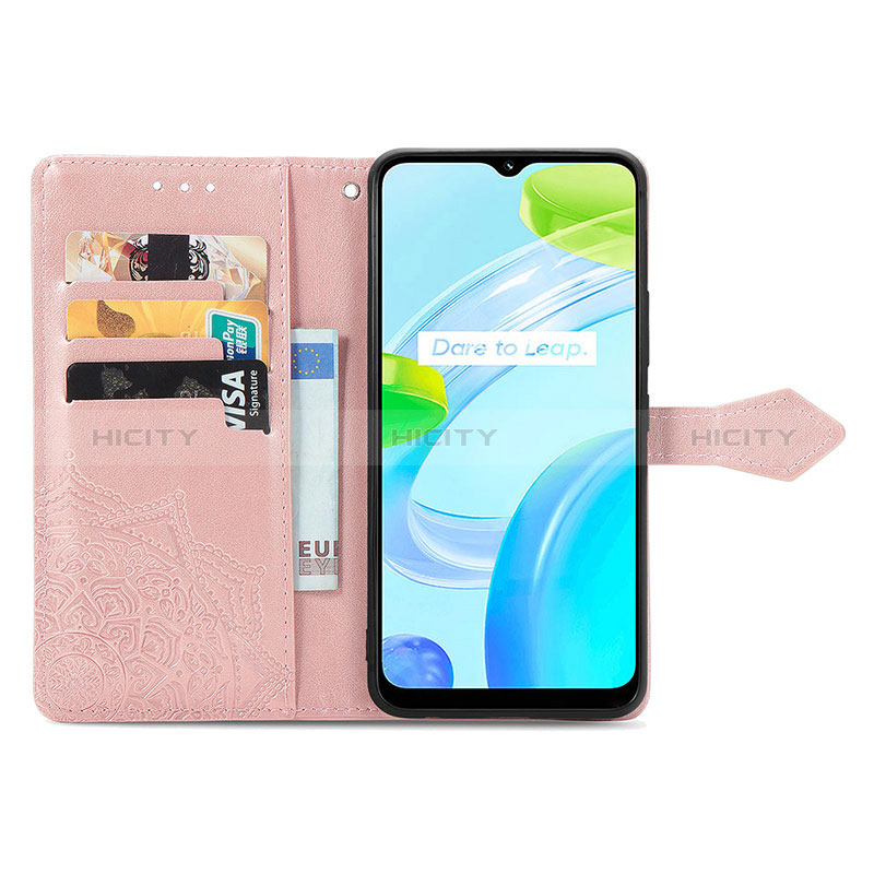 Funda de Cuero Cartera con Soporte Patron de Moda Carcasa para Realme C30