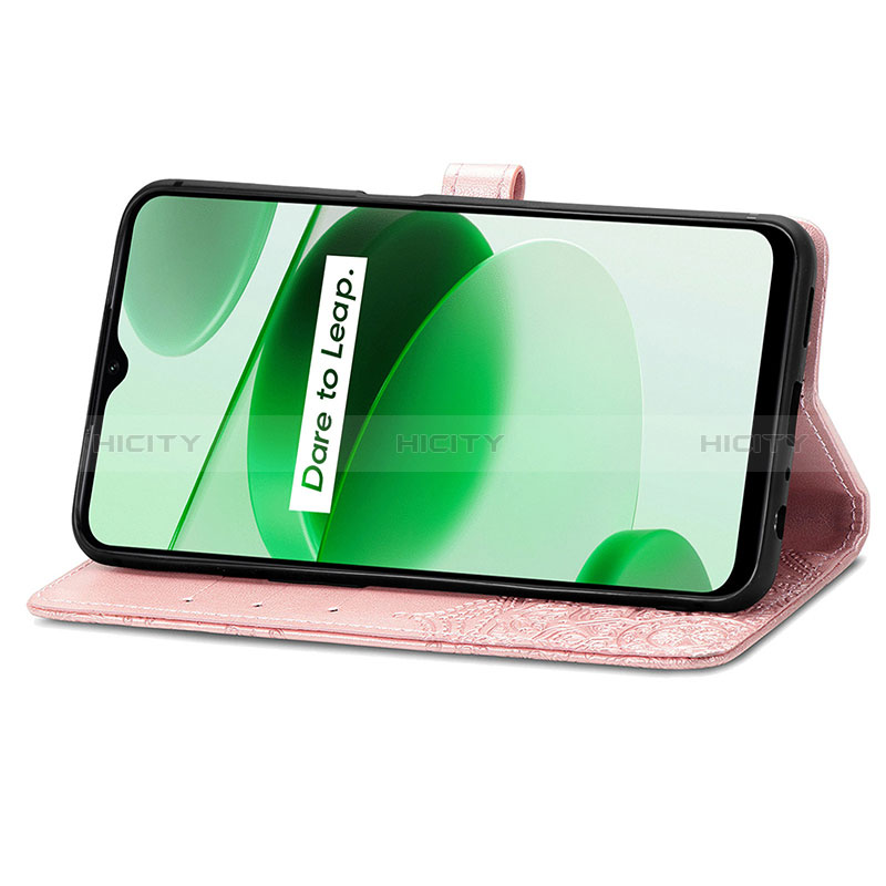 Funda de Cuero Cartera con Soporte Patron de Moda Carcasa para Realme C35