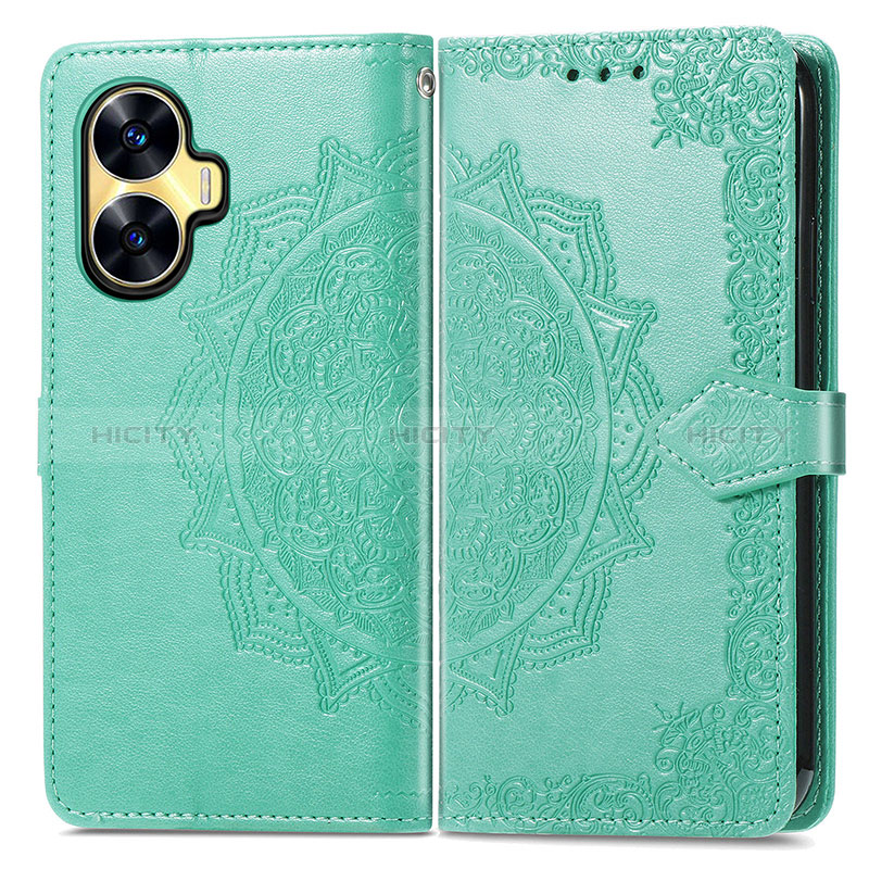 Funda de Cuero Cartera con Soporte Patron de Moda Carcasa para Realme C55