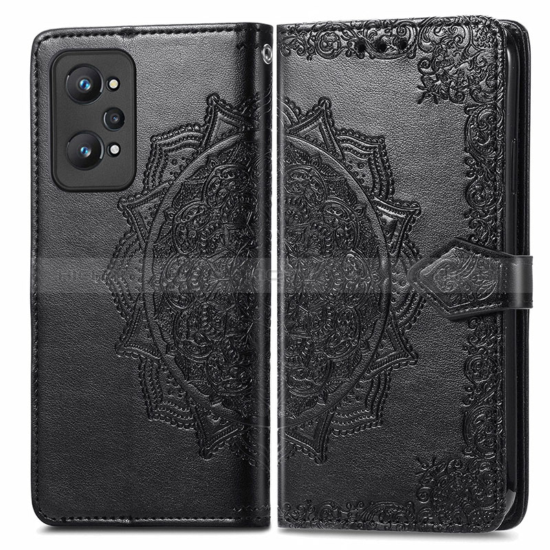 Funda de Cuero Cartera con Soporte Patron de Moda Carcasa para Realme GT Neo 3T 5G Negro