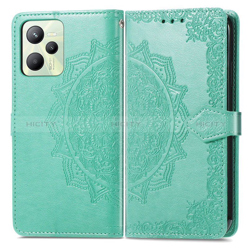 Funda de Cuero Cartera con Soporte Patron de Moda Carcasa para Realme Narzo 50A Prime