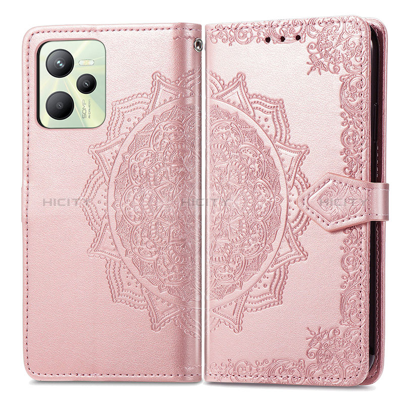 Funda de Cuero Cartera con Soporte Patron de Moda Carcasa para Realme Narzo 50A Prime