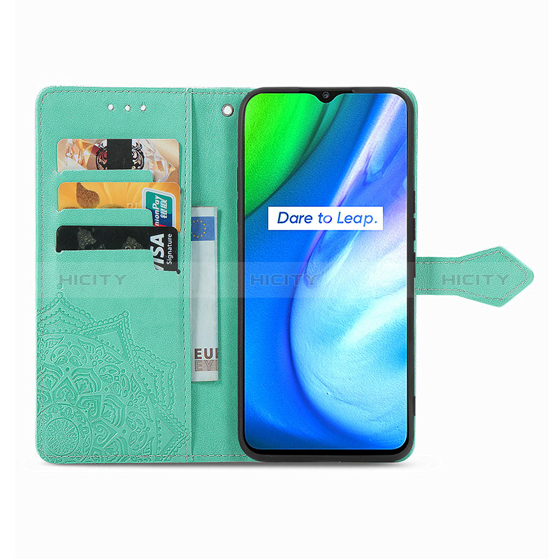 Funda de Cuero Cartera con Soporte Patron de Moda Carcasa para Realme V3 5G