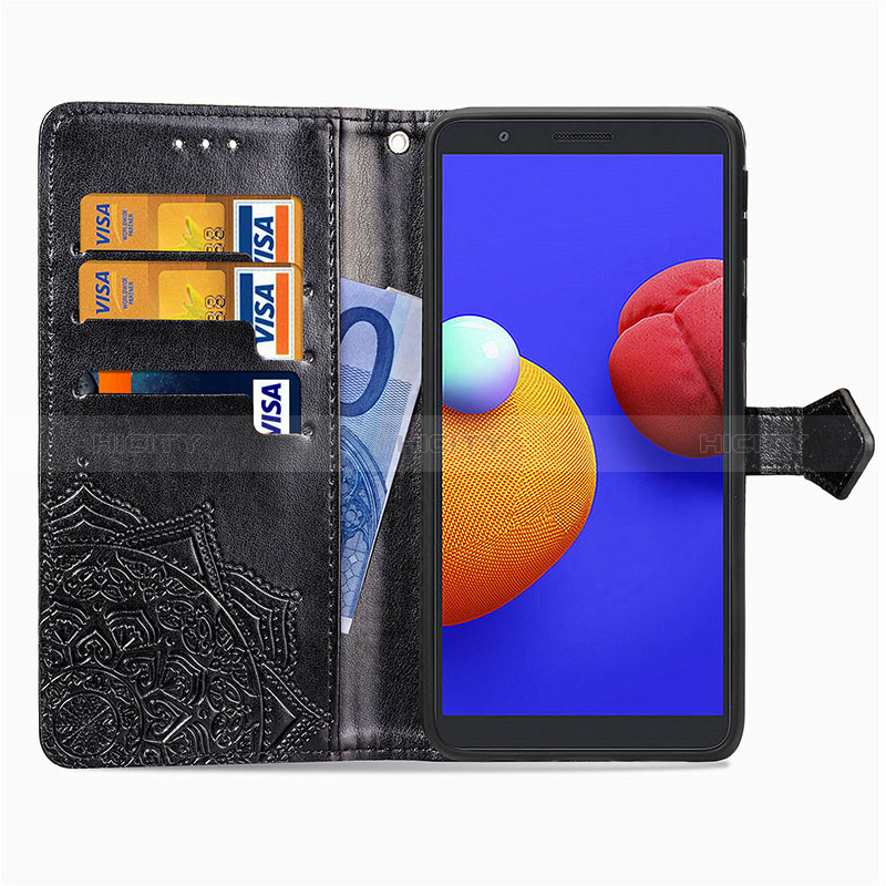 Funda de Cuero Cartera con Soporte Patron de Moda Carcasa para Samsung Galaxy A01 Core