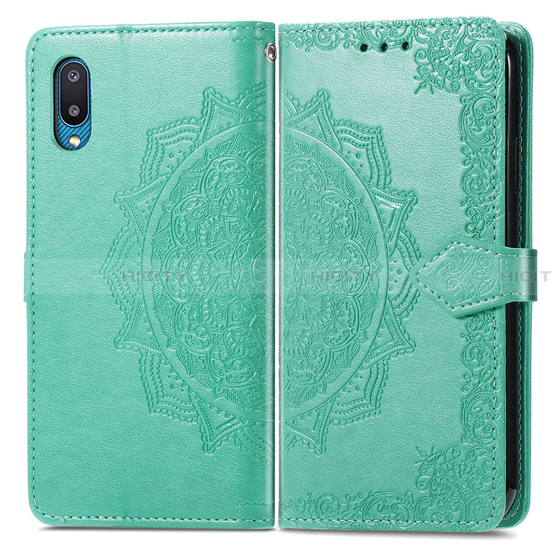 Funda de Cuero Cartera con Soporte Patron de Moda Carcasa para Samsung Galaxy A02