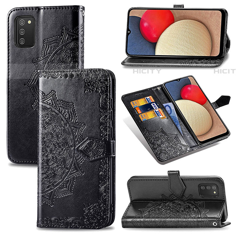 Funda de Cuero Cartera con Soporte Patron de Moda Carcasa para Samsung Galaxy A03s