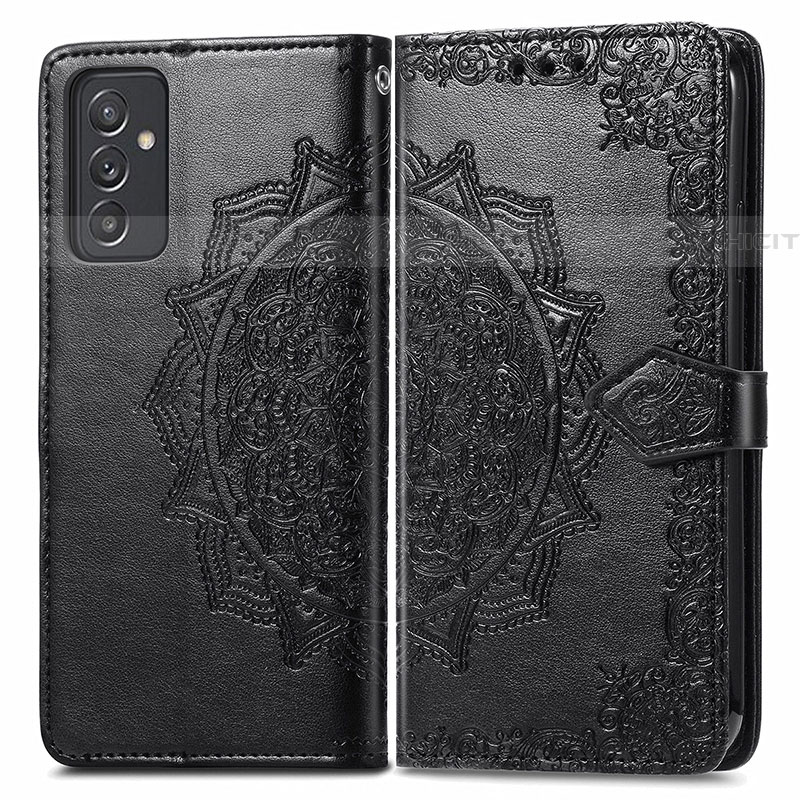 Funda de Cuero Cartera con Soporte Patron de Moda Carcasa para Samsung Galaxy A05s Negro