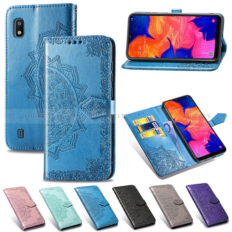 Funda de Cuero Cartera con Soporte Patron de Moda Carcasa para Samsung Galaxy A10