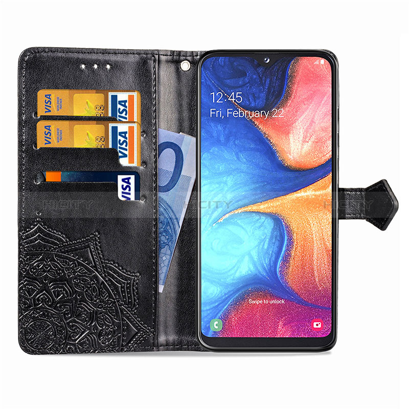 Funda de Cuero Cartera con Soporte Patron de Moda Carcasa para Samsung Galaxy A20e