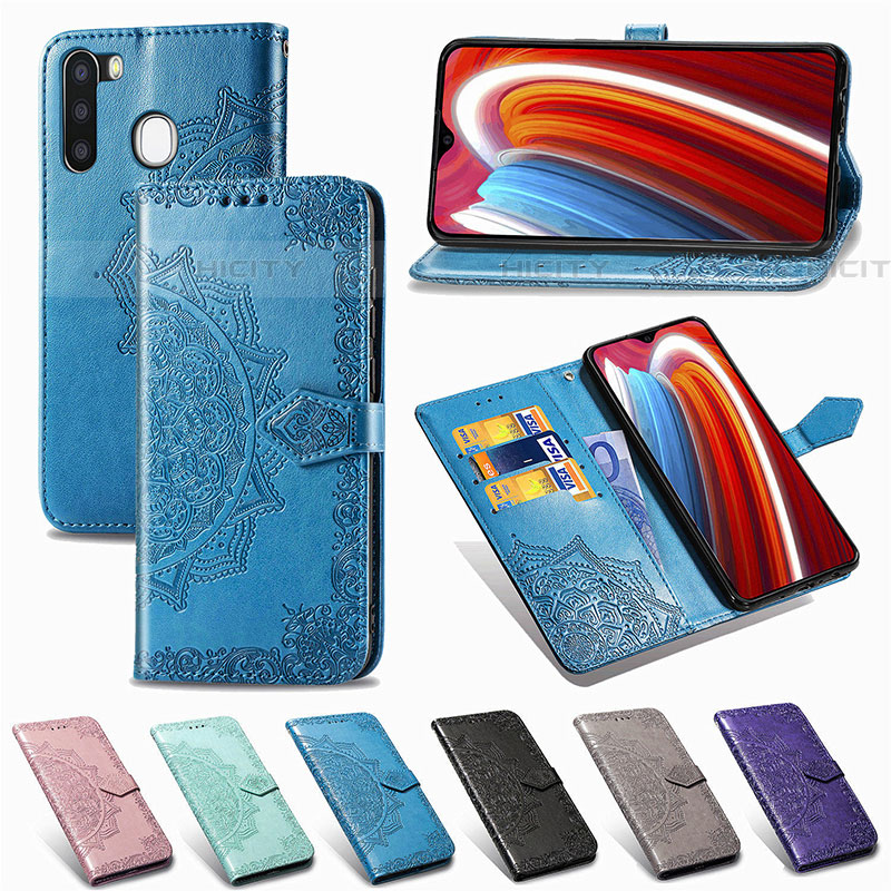 Funda de Cuero Cartera con Soporte Patron de Moda Carcasa para Samsung Galaxy A21 European