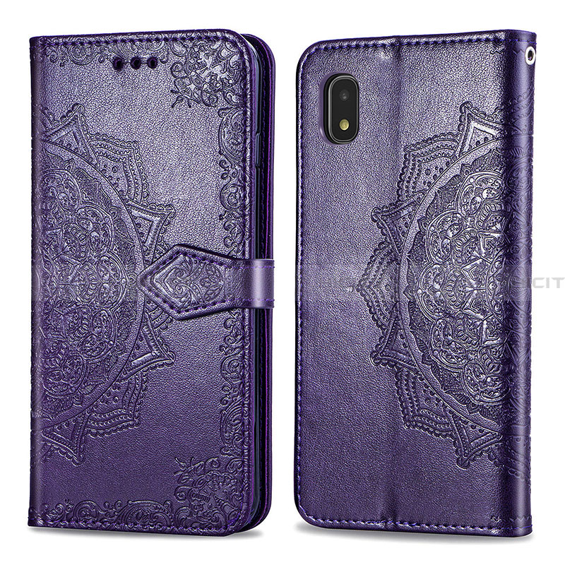 Funda de Cuero Cartera con Soporte Patron de Moda Carcasa para Samsung Galaxy A21 SC-42A