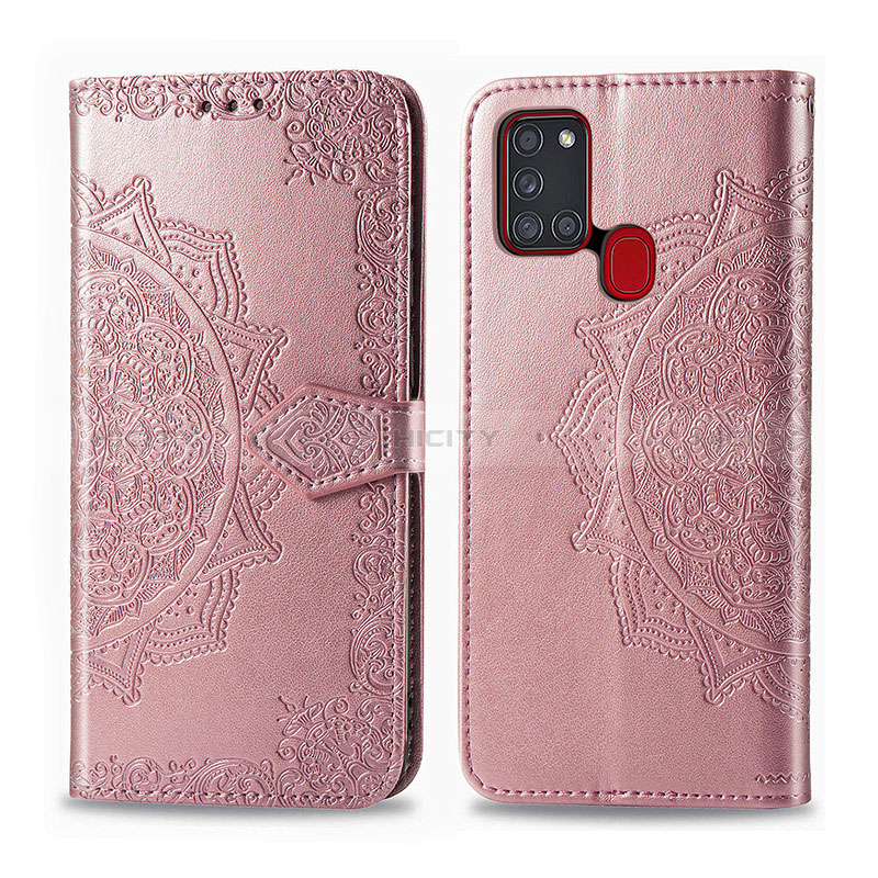 Funda de Cuero Cartera con Soporte Patron de Moda Carcasa para Samsung Galaxy A21s