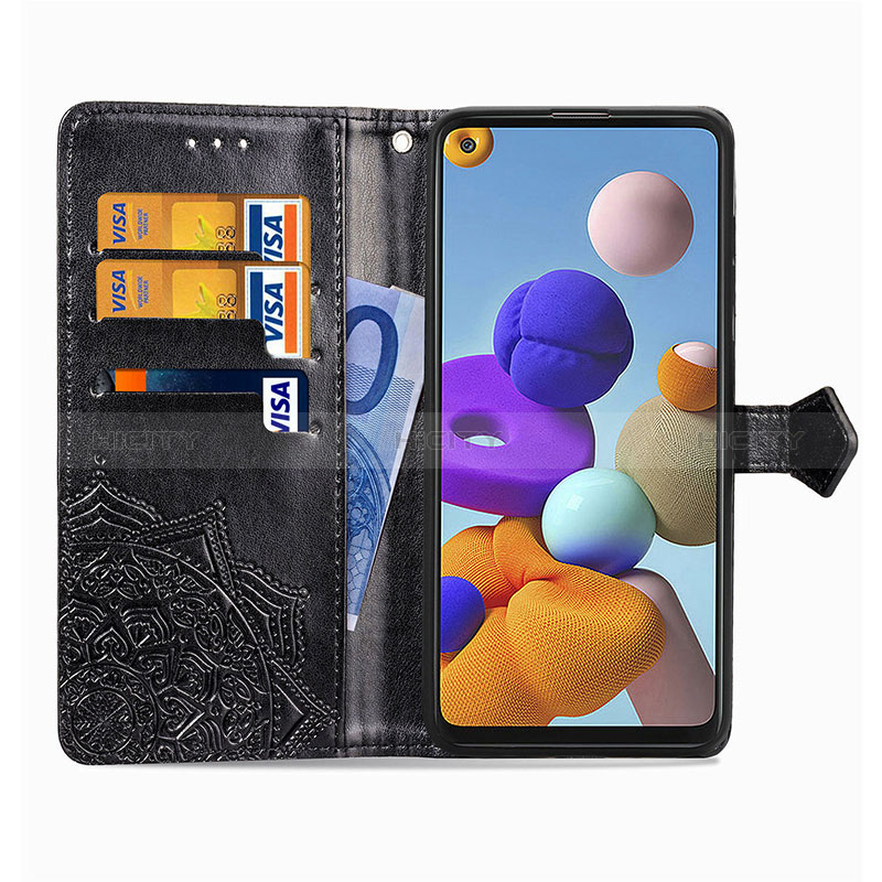 Funda de Cuero Cartera con Soporte Patron de Moda Carcasa para Samsung Galaxy A21s