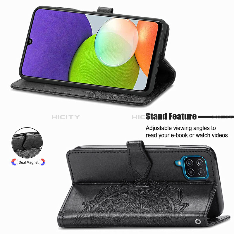 Funda de Cuero Cartera con Soporte Patron de Moda Carcasa para Samsung Galaxy A22 4G