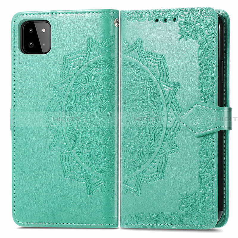 Funda de Cuero Cartera con Soporte Patron de Moda Carcasa para Samsung Galaxy A22 5G Verde