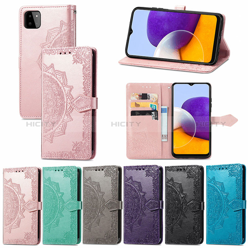 Funda de Cuero Cartera con Soporte Patron de Moda Carcasa para Samsung Galaxy A22s 5G