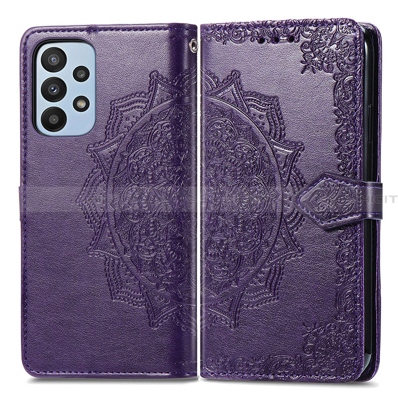 Funda de Cuero Cartera con Soporte Patron de Moda Carcasa para Samsung Galaxy A23 4G