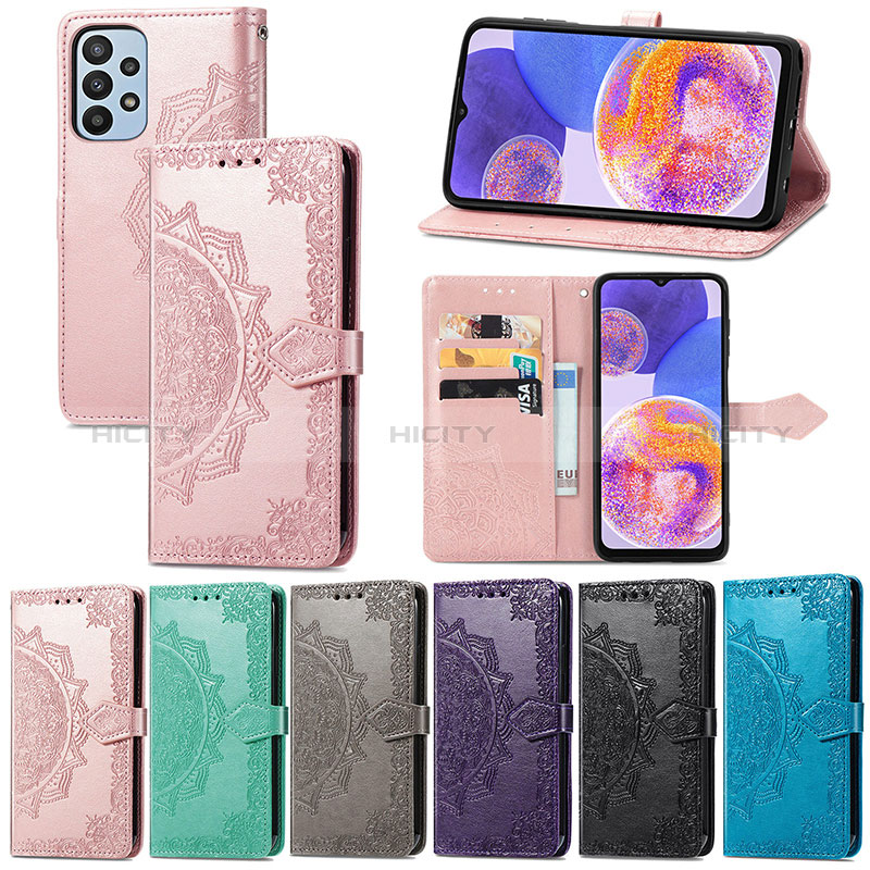 Funda de Cuero Cartera con Soporte Patron de Moda Carcasa para Samsung Galaxy A23 5G