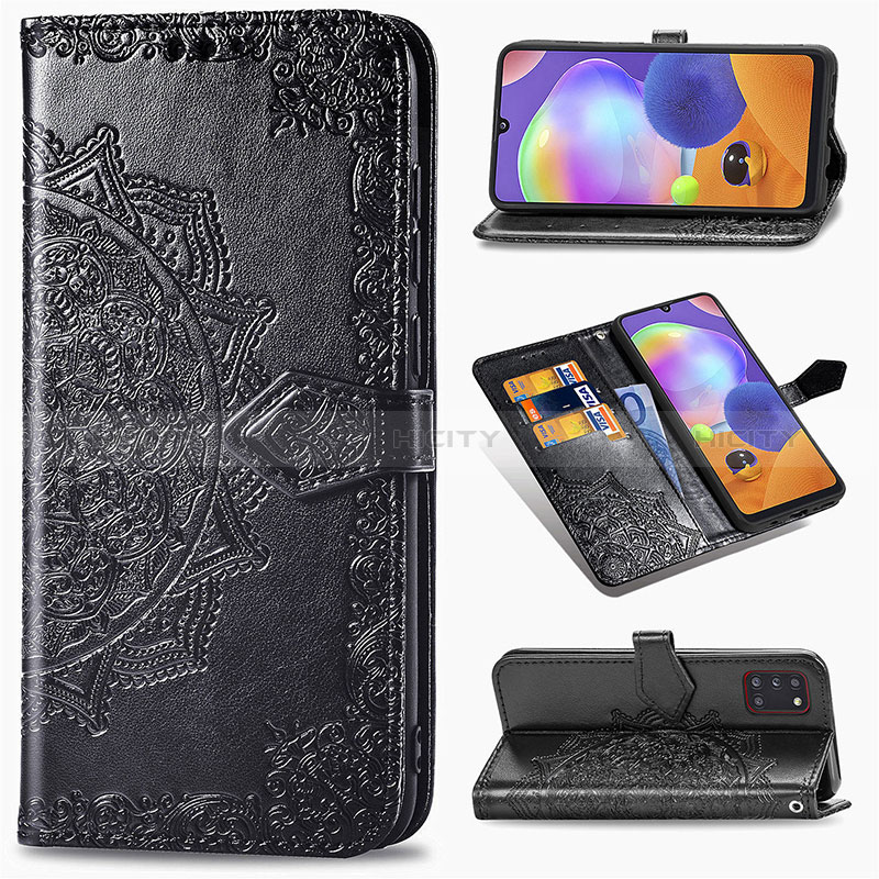 Funda de Cuero Cartera con Soporte Patron de Moda Carcasa para Samsung Galaxy A31