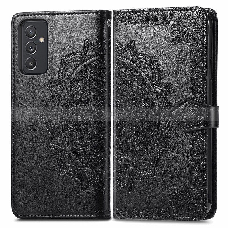 Funda de Cuero Cartera con Soporte Patron de Moda Carcasa para Samsung Galaxy A35 5G Negro